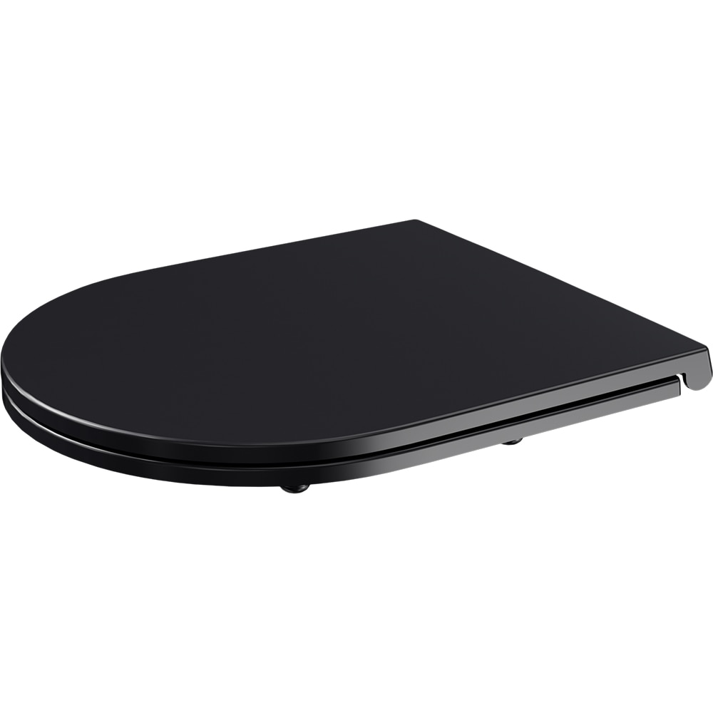 Capac WC GOODHOME Cavally N-001(B), inchidere lenta, duroplast, negru