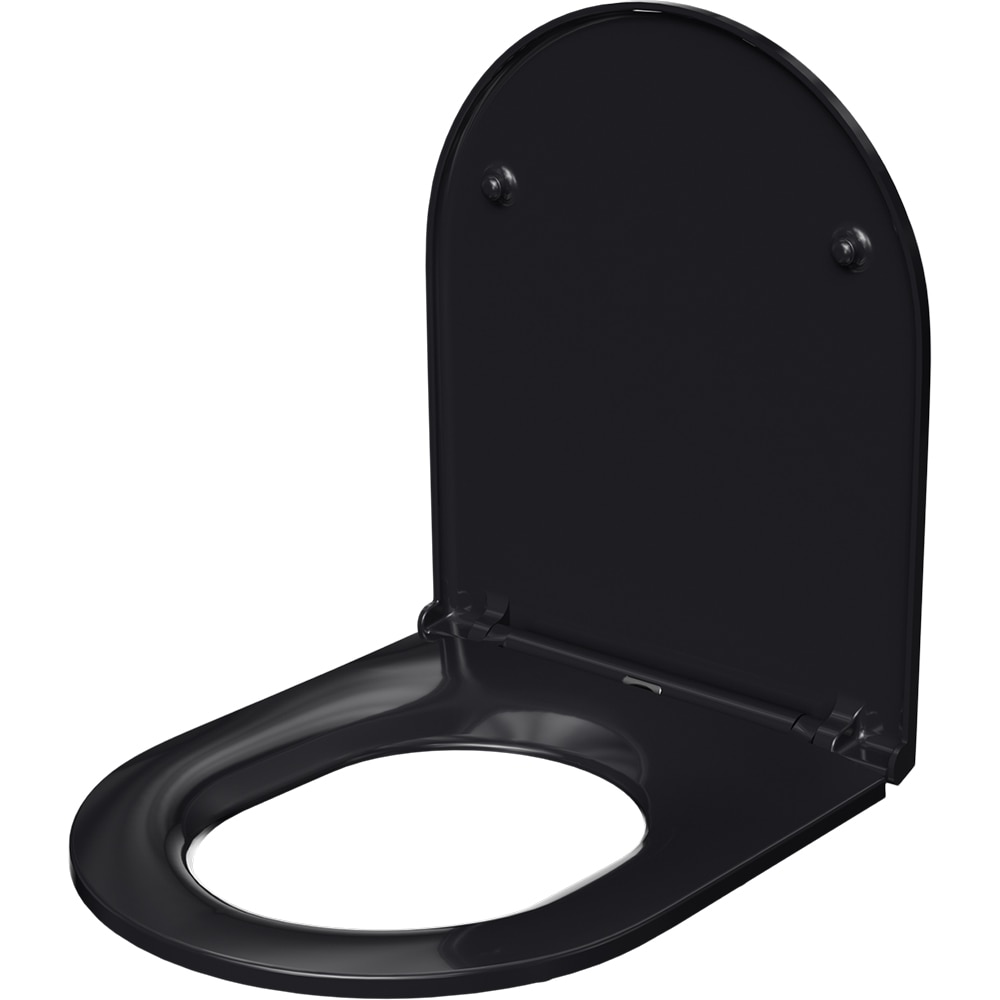 Capac WC GOODHOME Cavally N-001(B), inchidere lenta, duroplast, negru