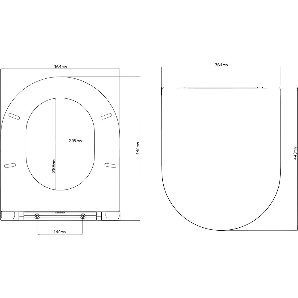 Capac WC GOODHOME Cavally N-001(B), inchidere lenta, duroplast, negru