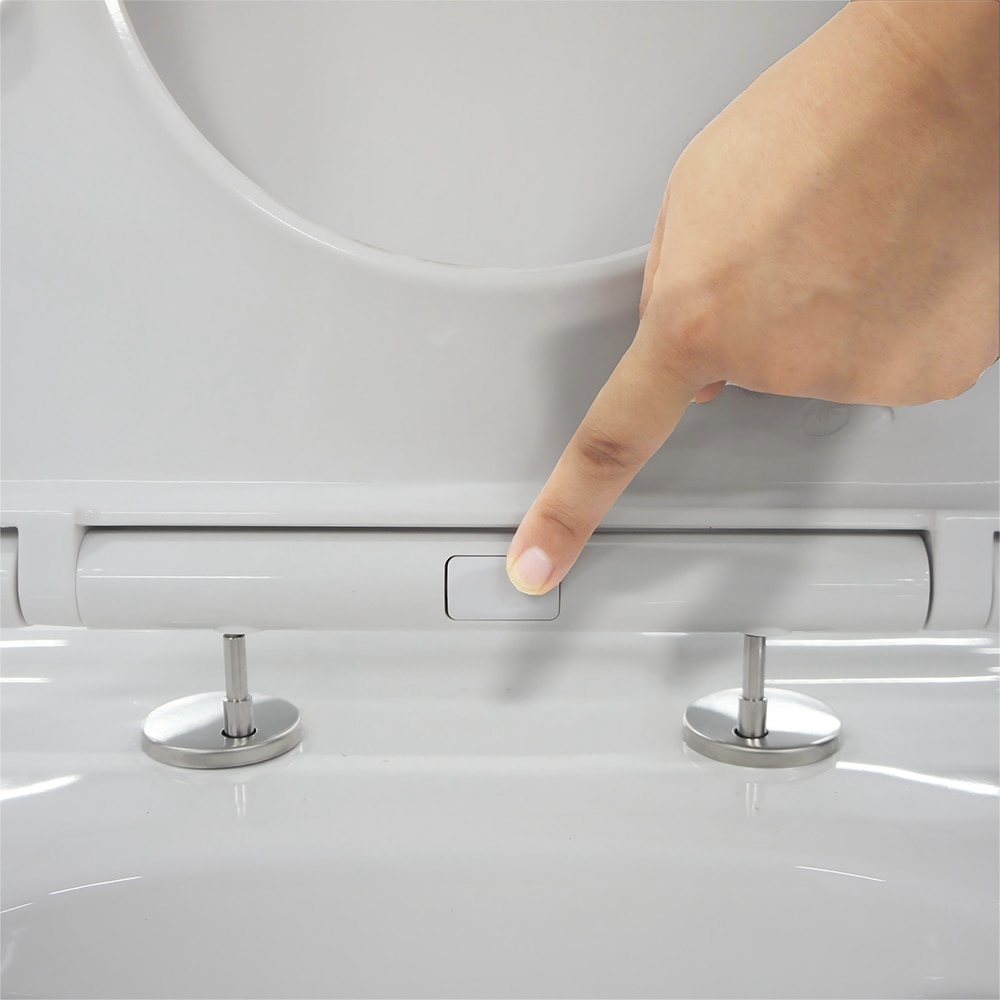 Capac WC GOODHOME Cavally N-001, inchidere lenta, duroplast, alb