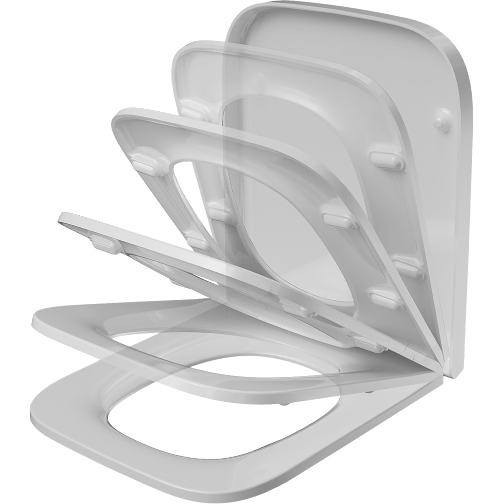 Capac WC GOODHOME Teesta N-003, inchidere lenta, duroplast, alb