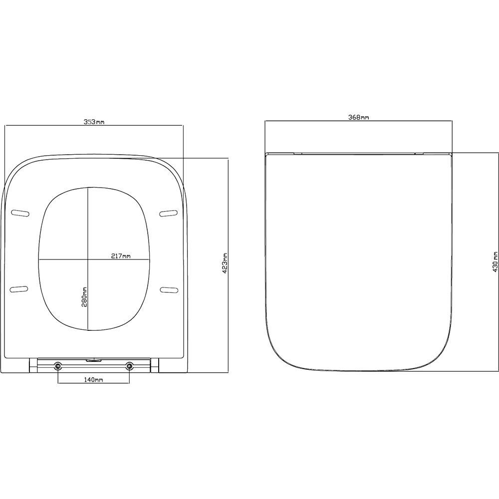 Capac WC GOODHOME Teesta N-003, inchidere lenta, duroplast, alb