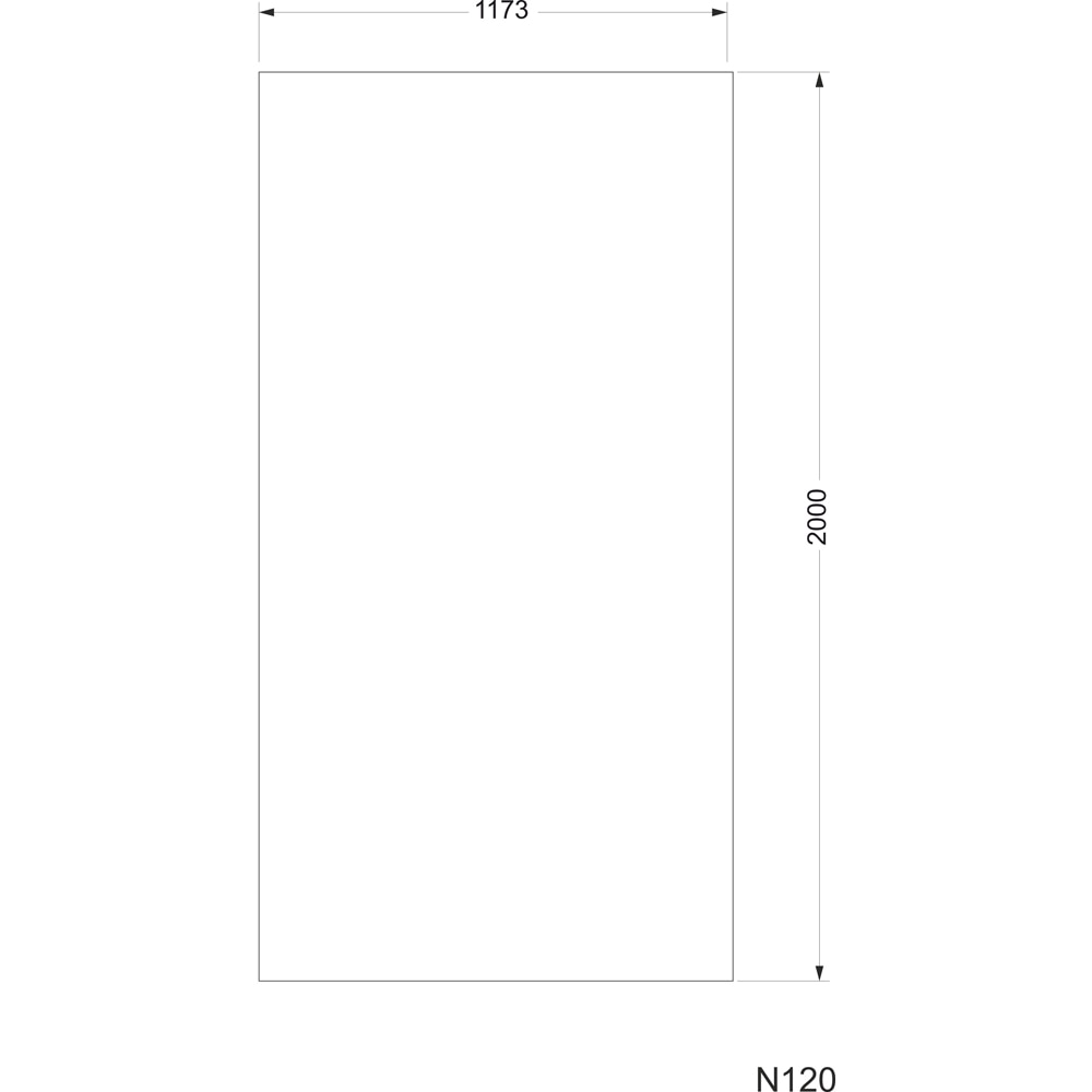 Sticla pentru paravan dus walk-in SANOTECHNIK Sanoflex N120S, 120 x 200 cm, transparent