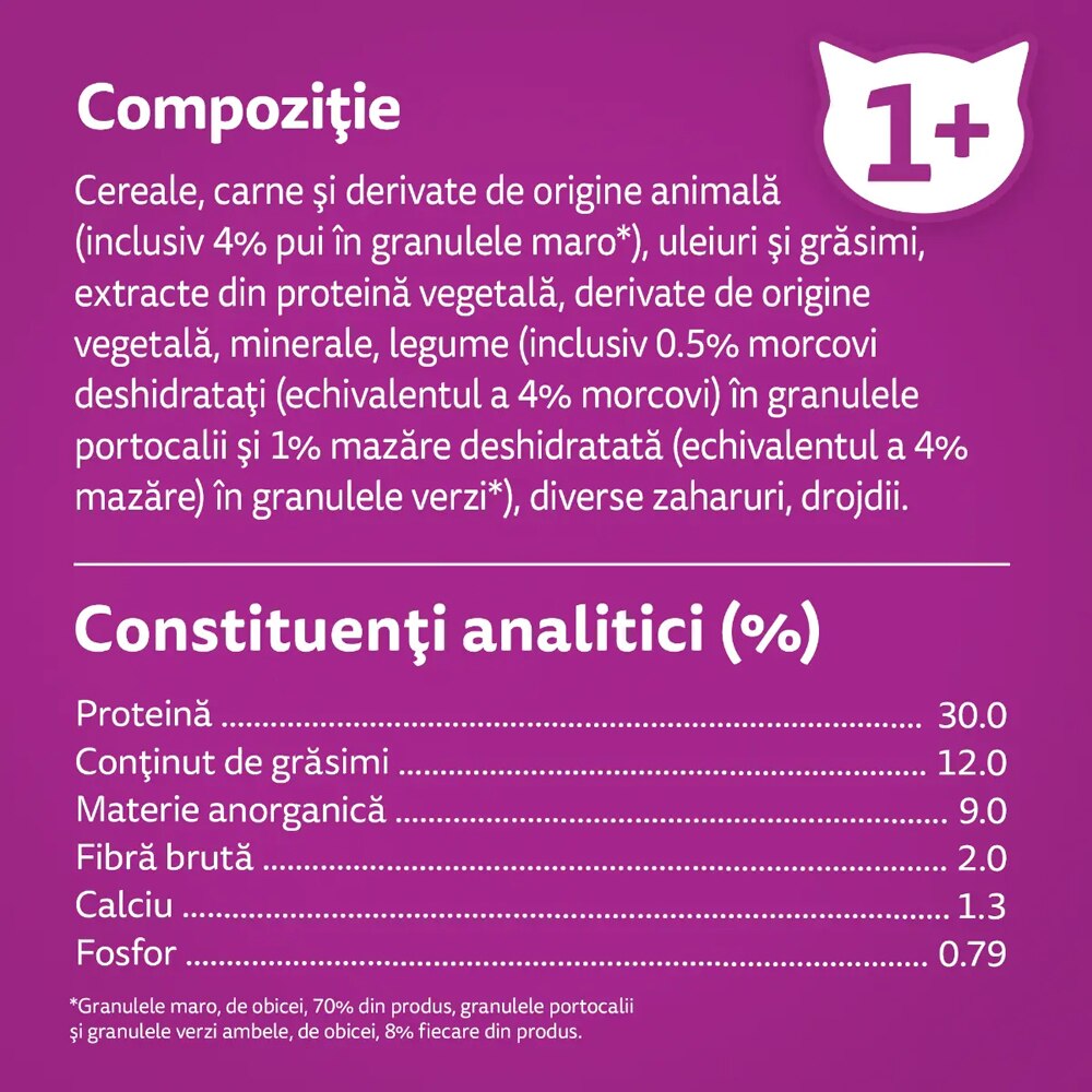 Hrana uscata pentru pisici WHISKAS, Adult, Pui, 300 g