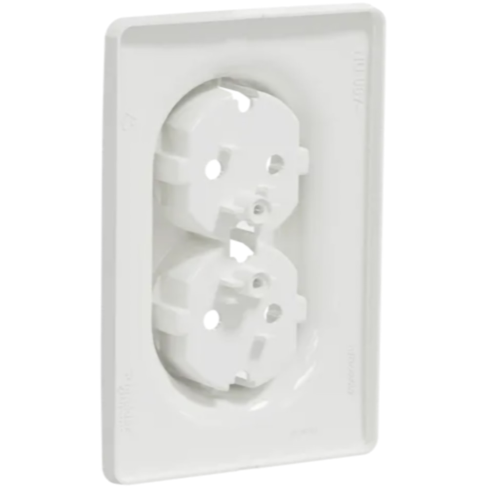 Priza dubla SCHNEIDER Noua Unica NU206718, 2P+E 16A, IP20, alb