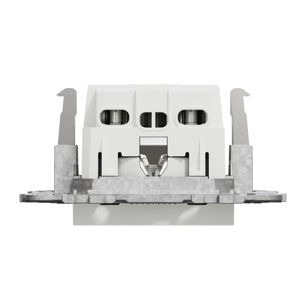 Priza SCHNEIDER Noua Unica NU503718Z, 2P+E 16A, IP20, Obturatoare, Suport fixare si gheare, alb