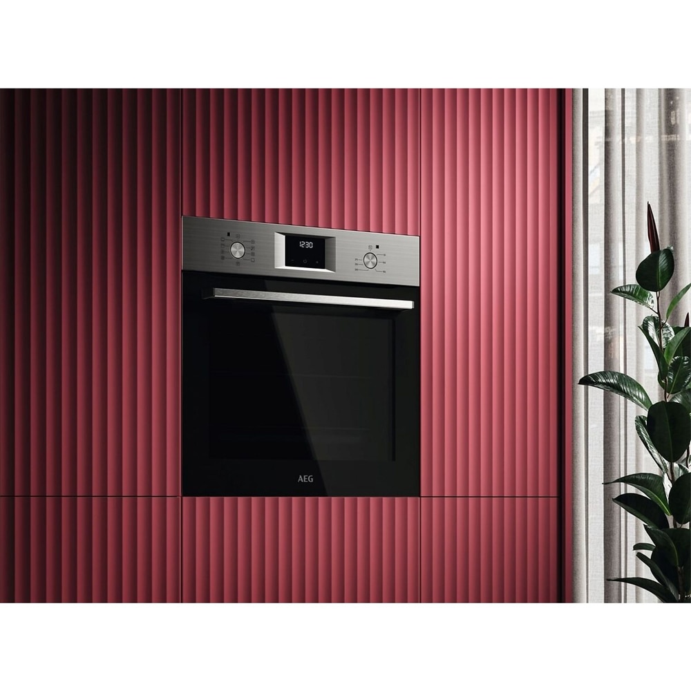 Cuptor incorporabil AEG SurroundCook OA5CB31SM, Electric, Gatire cu abur, Autocuratare catalitica, 72 l, Clasa A, inox-negru