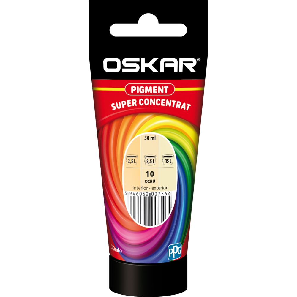 Pigment super concentrat OSKAR 10, interior/exterior, 30ml, ocru