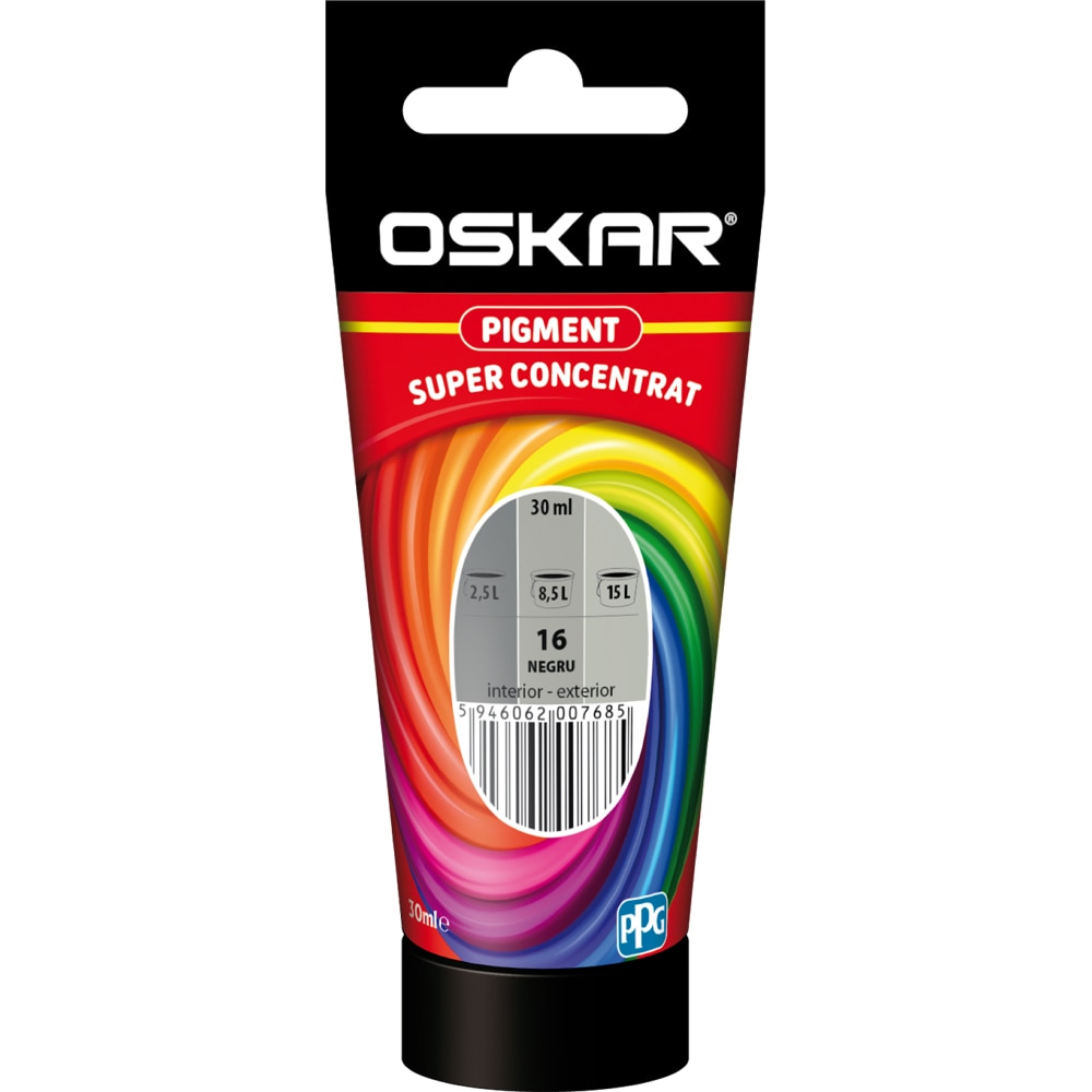 Pigment super concentrat OSKAR 16, interior/exterior, 30ml, negru