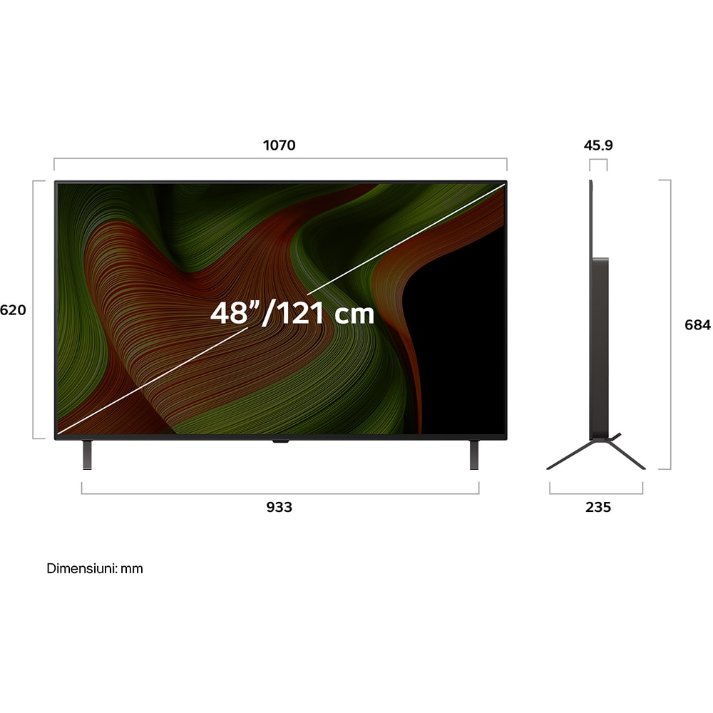 Televizor OLED Smart LG 48B53LA, Ultra HD 4K, HDR, 121cm
