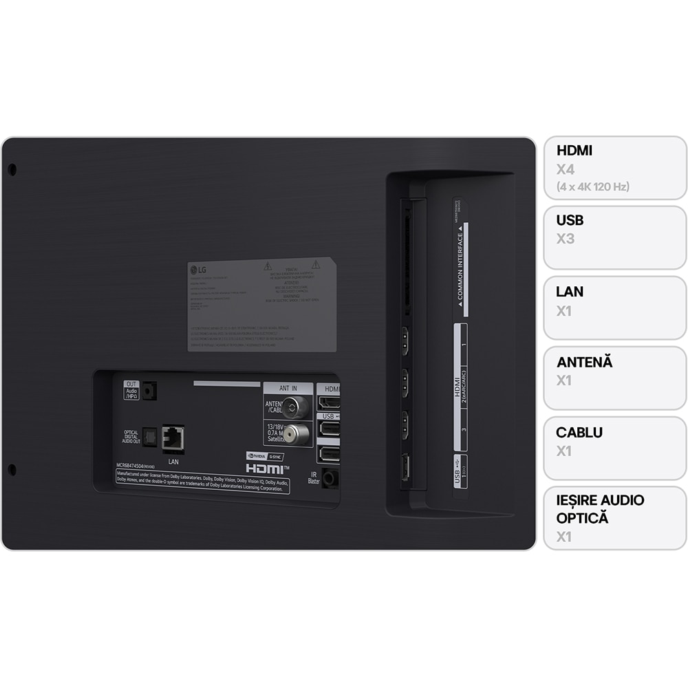 Televizor OLED Evo Smart LG 48C51LA, Ultra HD 4K, HDR, 121cm