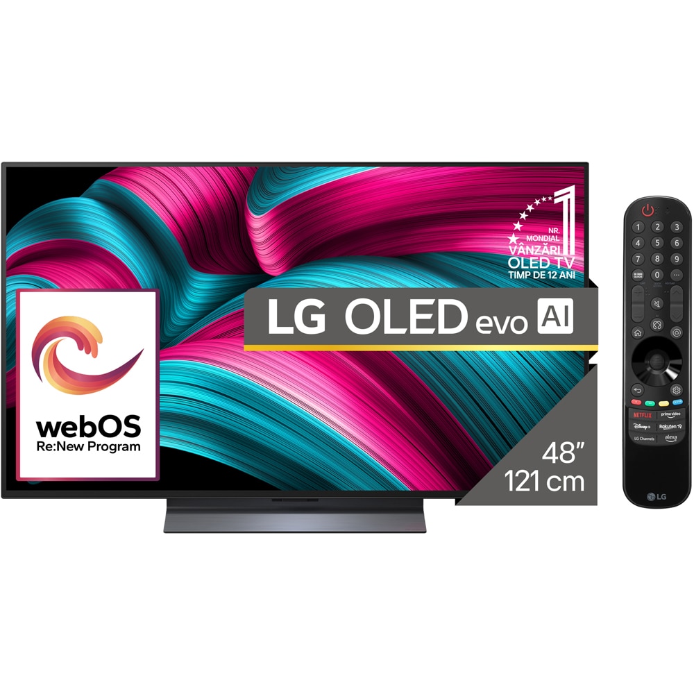 Televizor OLED Evo Smart LG 48C5ELB, Ultra HD 4K, HDR, 121cm