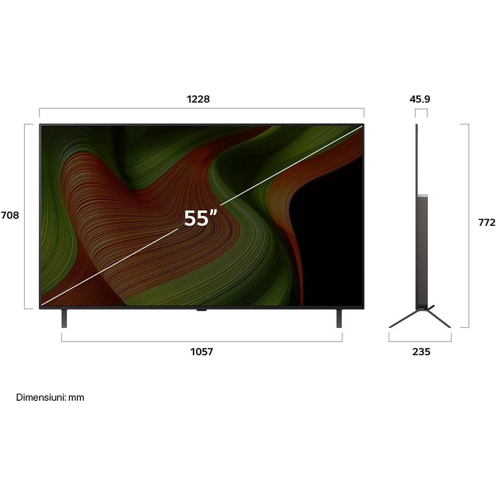 Televizor OLED Smart LG 55B53LA, Ultra HD 4K, HDR, 139cm