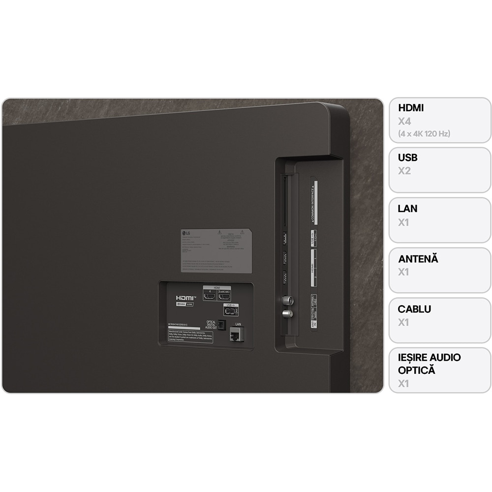 Televizor OLED Smart LG 83B53LA, Ultra HD 4K, HDR, 210 cm