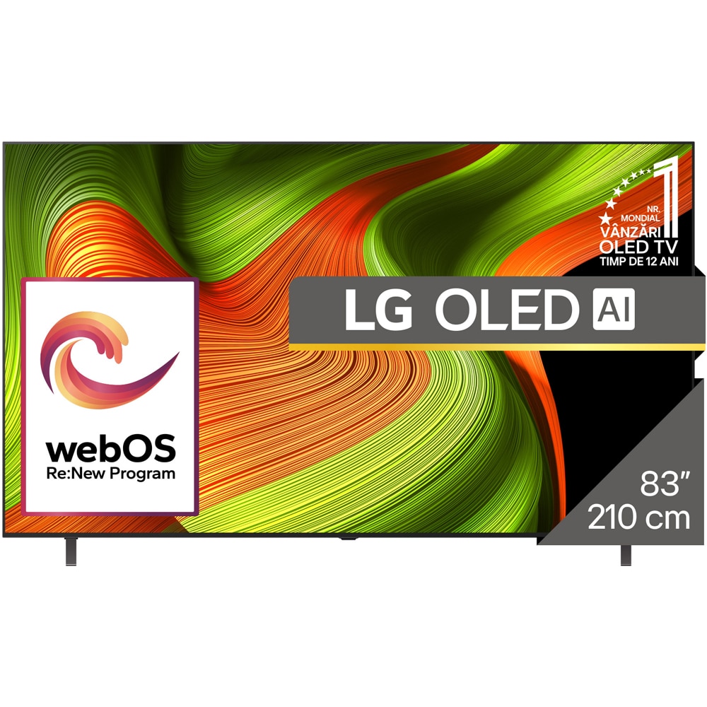 Televizor OLED Smart LG 83B53LA, Ultra HD 4K, HDR, 210 cm