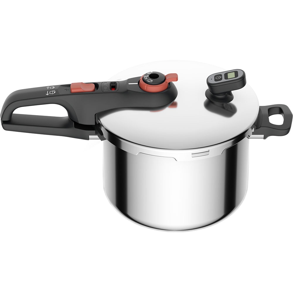 Oala sub presiune TEFAL Secure Chrono P2590701, 6l, inox, argintiu