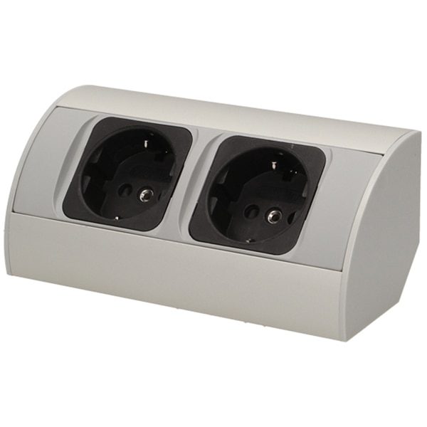 Priza externa ORNO OR-AE-1303/G(GS), 2 prize, 0.5m, argintiu