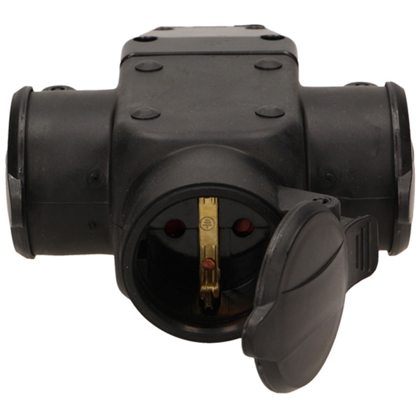 Priza de exterior ORNO OR-AE-1346 (GS), 3 prize, IP44, negru