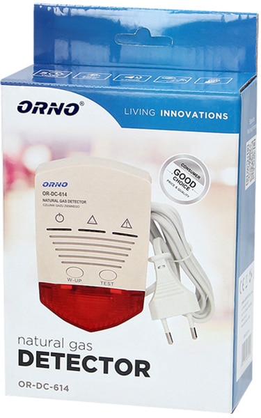 Detector gaze naturale ORNO OR-DC-614, 70dB, alb