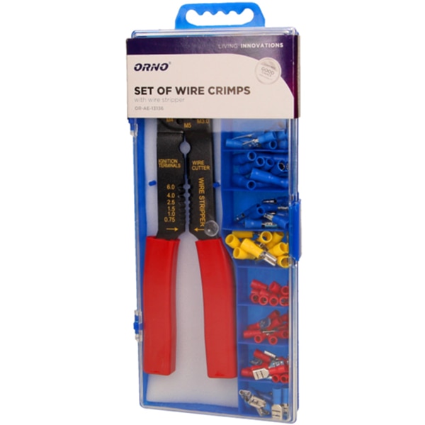 Set cleste dezizolat/taiat/sertizat cablu plus papuci izolatie ORNO OR-AE-13136, 21 cm