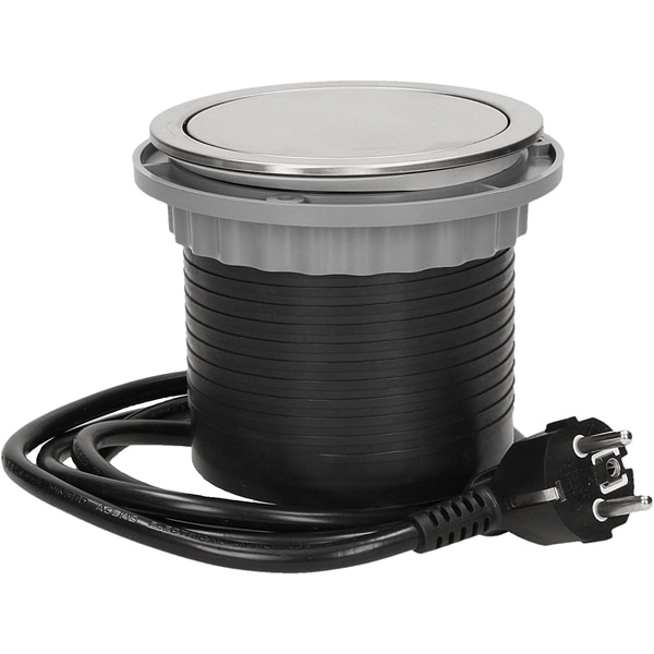 Prelungitor ORNO OR-AE-1381(GS), 3 prize, 2 x USB, 1.5m, montaj incastrabil, negru