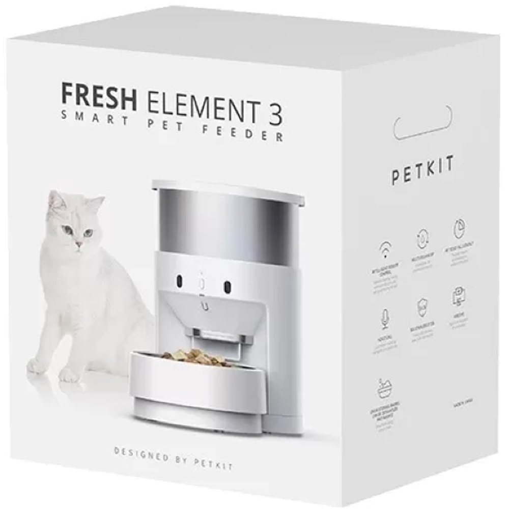 Hranitor automat animale de companie PETKIT Fresh Element 3, Smart, 3 l, alb-gri