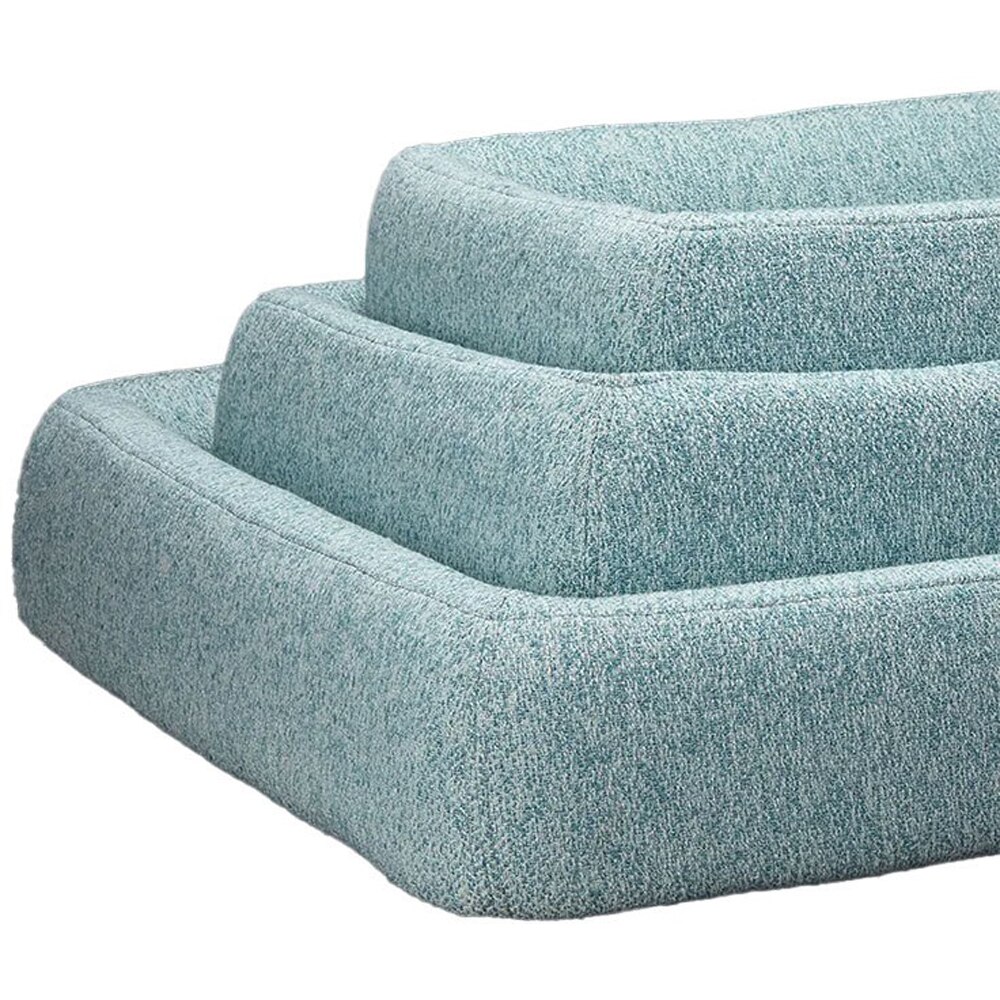 Pat pisici PETKIT Four Season M, spuma cu memorie, 67 x 51 x 12.5 cm, albastru deschis