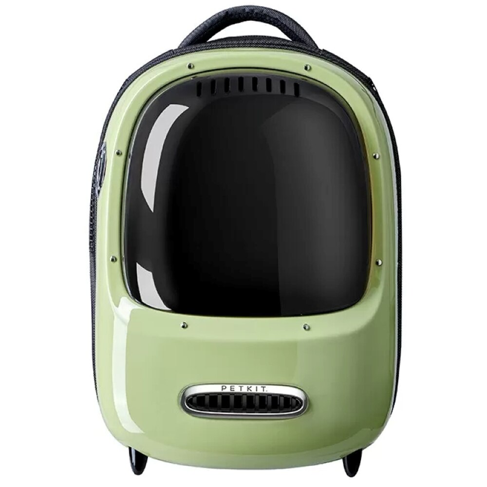 Rucsac transport animale de companie PETKIT Cat Travel, Hublou, plastic, 33 x 30 x 45 cm, verde