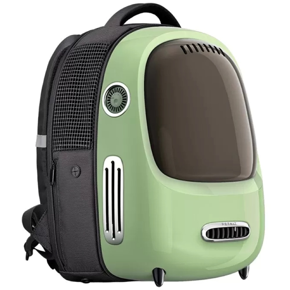 Rucsac transport animale de companie PETKIT Cat Travel, Hublou, plastic, 33 x 30 x 45 cm, verde