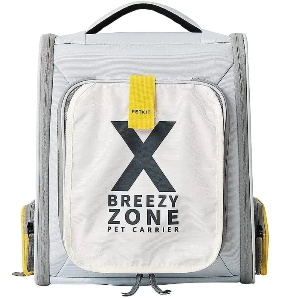 Rucsac transport animale de companie PETKIT Breezy X Zone, textil, 33 x 56 x 43 cm, gri