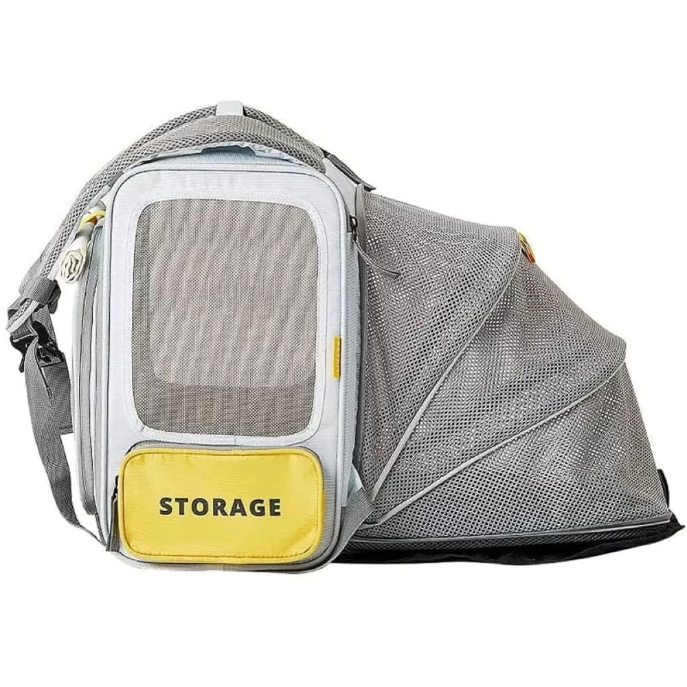 Rucsac transport animale de companie PETKIT Breezy X Zone, textil, 33 x 56 x 43 cm, gri