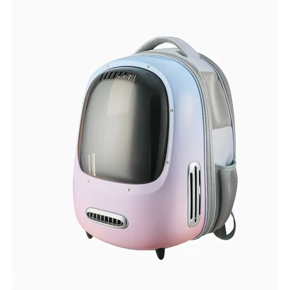Rucsac transport animale de companie PETKIT Cat Travel 2, Hublou, plastic, 33 x 30 x 45 cm, roz