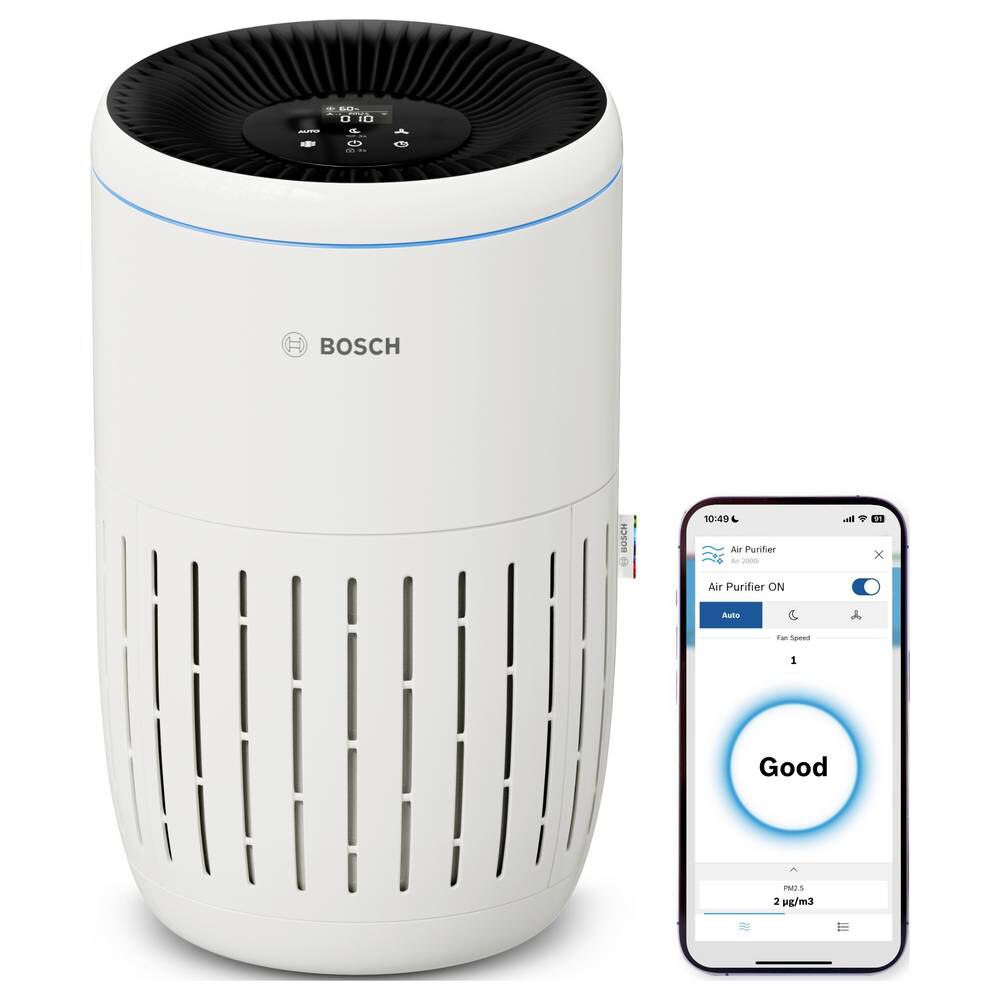 Purificator aer BOSCH AIR2000I, WiFi, HEPA, 3 trepte de viteza, alb