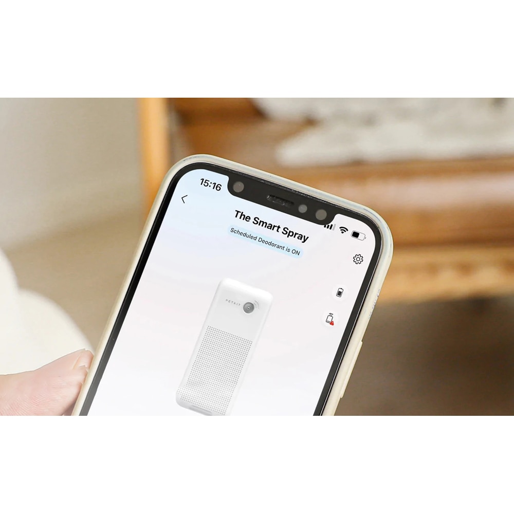 Difuzor litiera PETKIT Smart Spray, plastic, 15 x 6 x 4 cm, alb