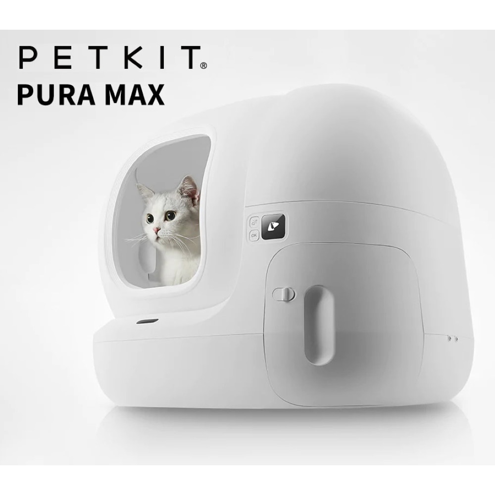 Litiera acoperita PETKIT Pura Max, Smart, ABS, 62 x 53.8 x 55.2 cm, alb