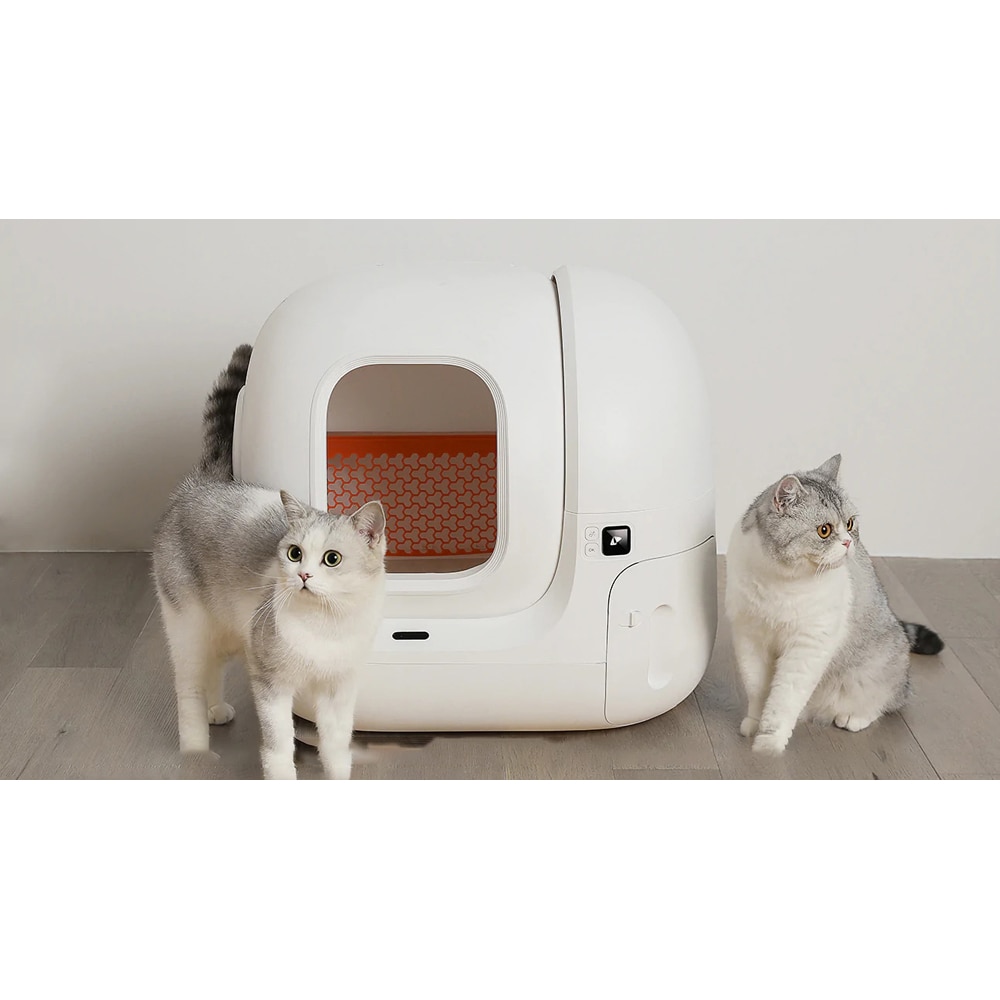 Litiera acoperita PETKIT Pura Max, Smart, ABS, 62 x 53.8 x 55.2 cm, alb