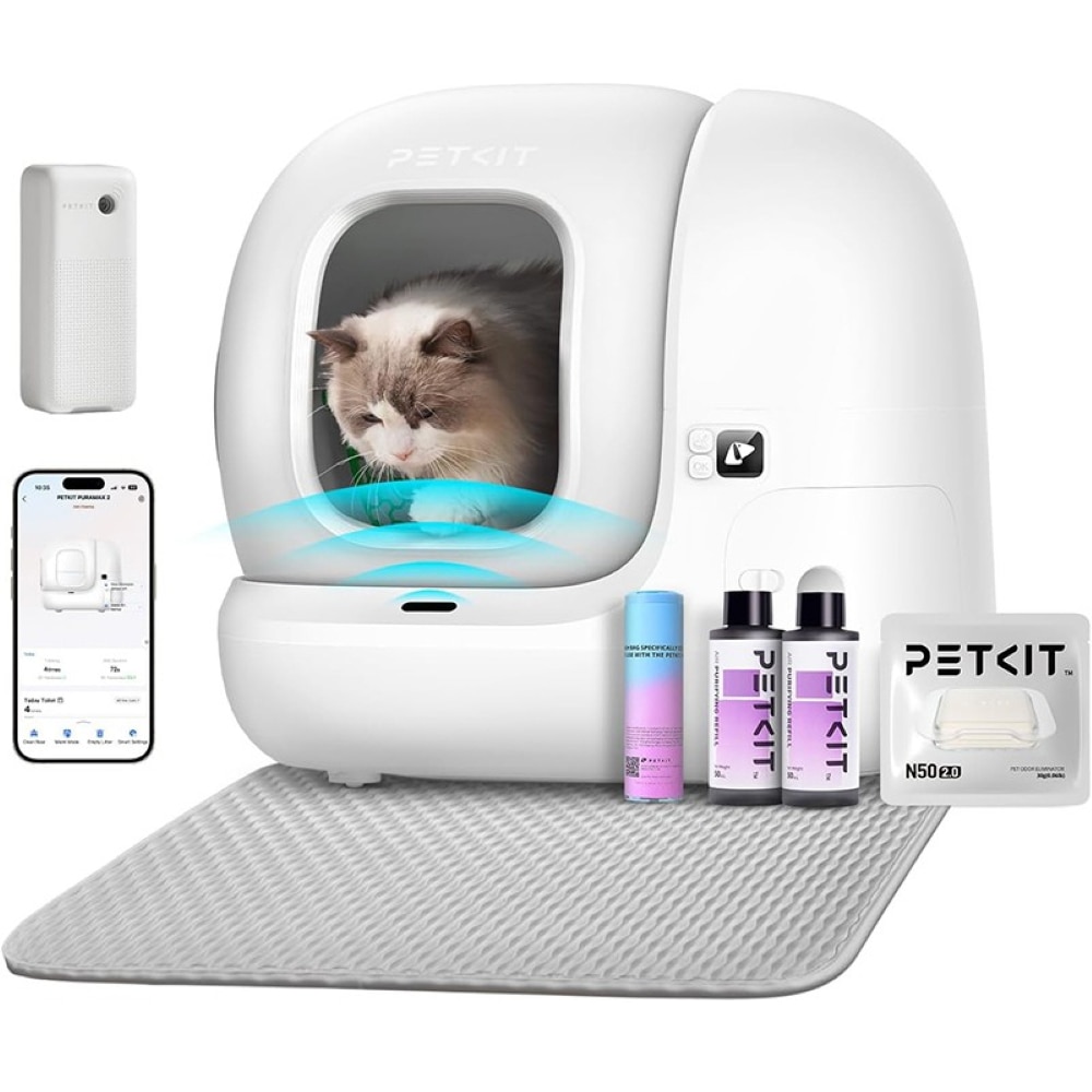 Litiera acoperita PETKIT Pura Max 2, Smart, ABS, 65 x 56 x 63 cm, alb