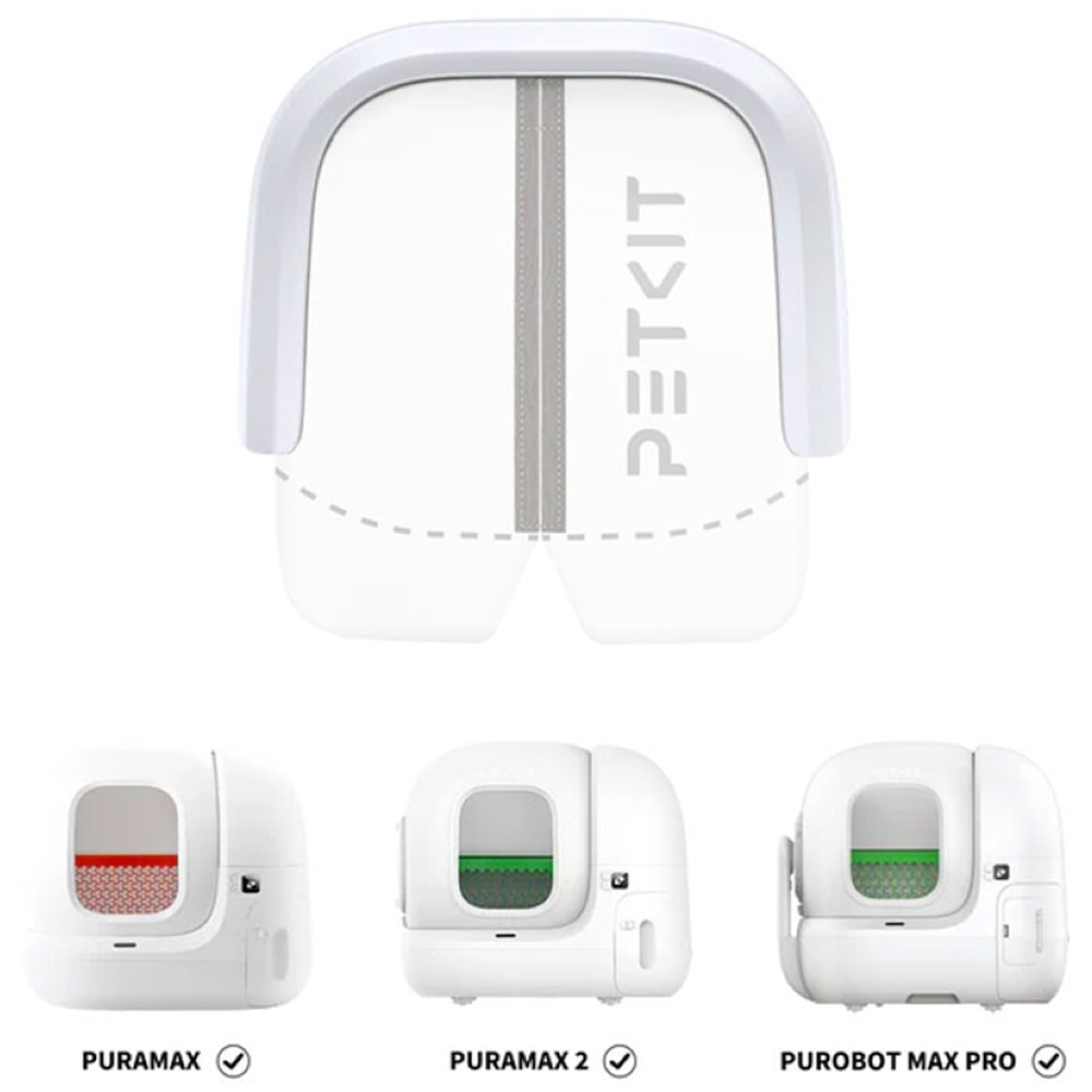 Perdea magnetica litiera PETKIT, microfibra, 30 x 10 x 30 cm, gri