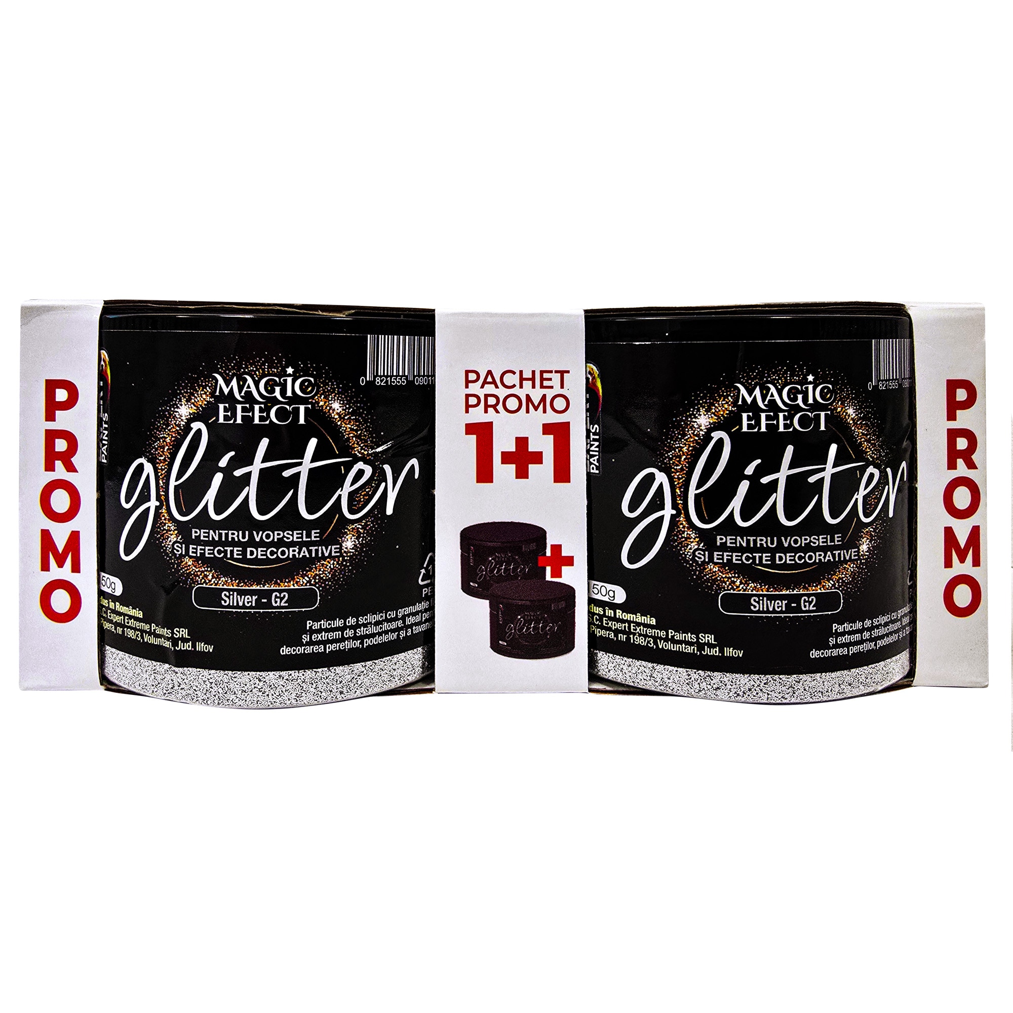 Pachet glitter, 1+1, auriu  Magic Efect