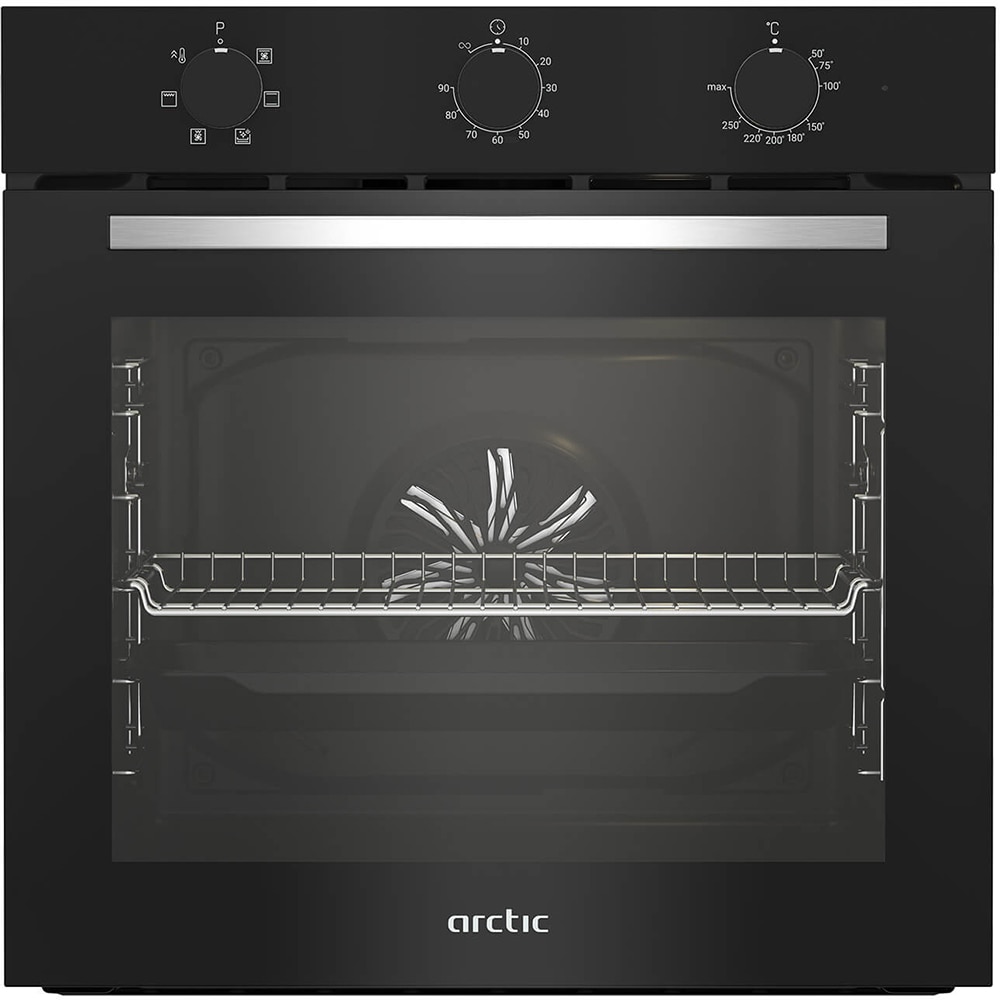 Set cuptor incorporabil ARCTIC ARSE11130BD, Electric, Autocuratare Aqua Drop Clean, 72 l, Clasa A + Plita incorporabila, Gaz, 4 arzatoare, Wok, negru