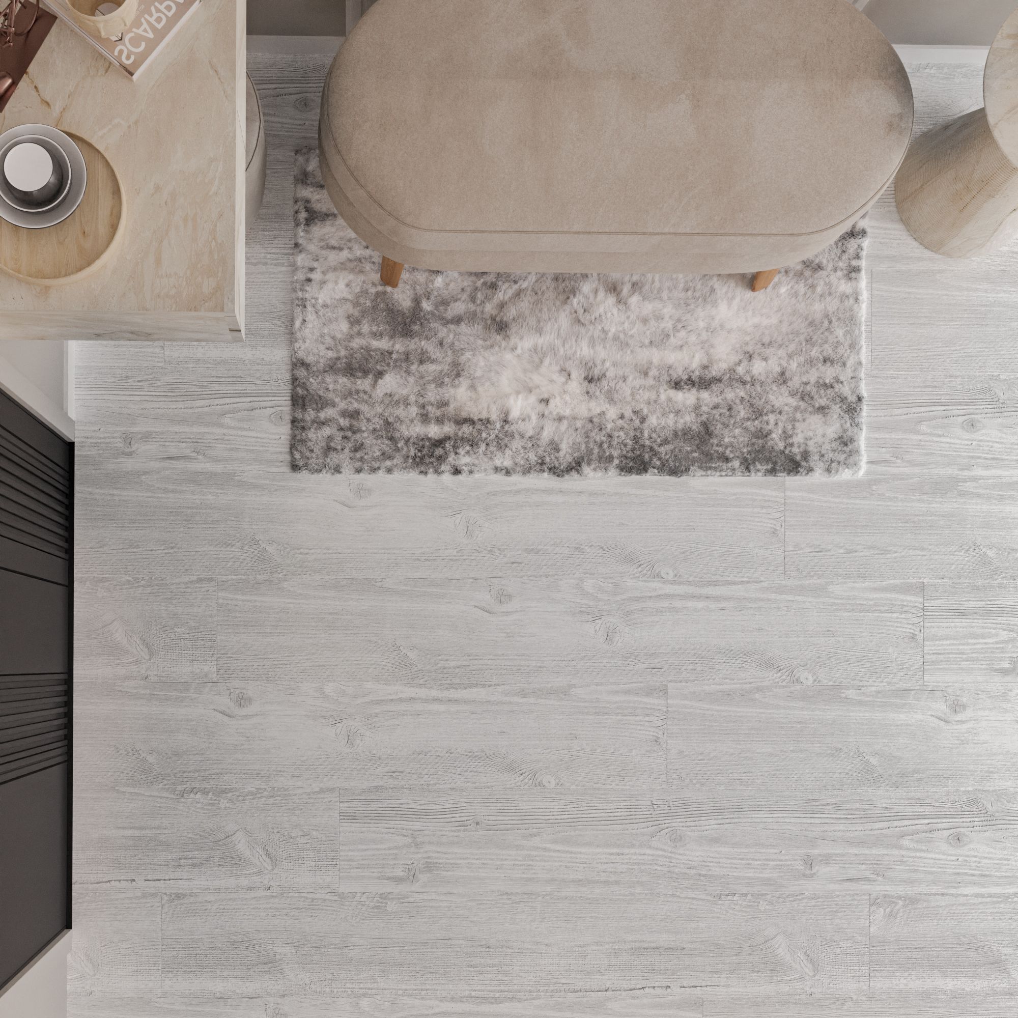 Parchet laminat V-Groove, 10 mm, gri deschis, HDF, AC4, 1.488 mp/cutie