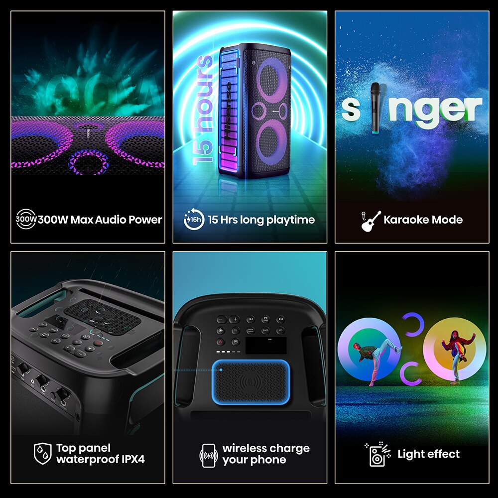 Boxa portabila HISENSE Party Storm, 2.0 CH, 300 W