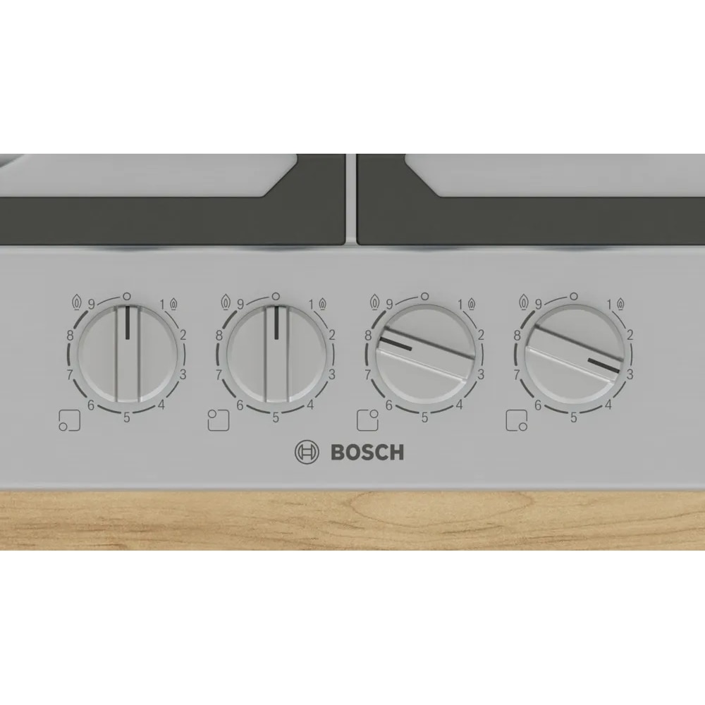 Plita incorporabila BOSCH PCH6A5I90, Gaz, 4 arzatoare, Wok, inox