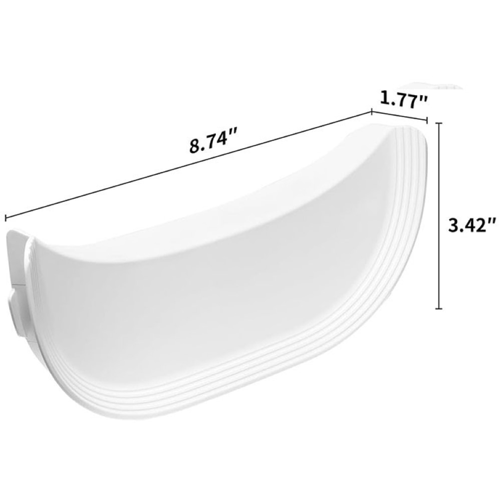 Bariera protectie litiera PETKIT, plastic, 22 x 9 x 5 cm, alb