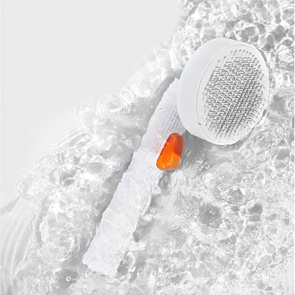 Perie animale de companie PETKIT Large Grooming 2, 19 x 8.5 cm, alb