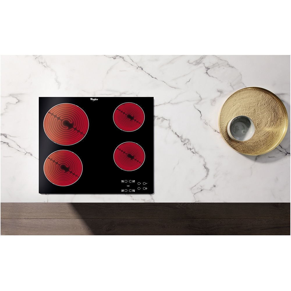 Plita incorporabila WHIRLPOOL AKT 8090/NE, Vitroceramica, 4 arzatoare, negru