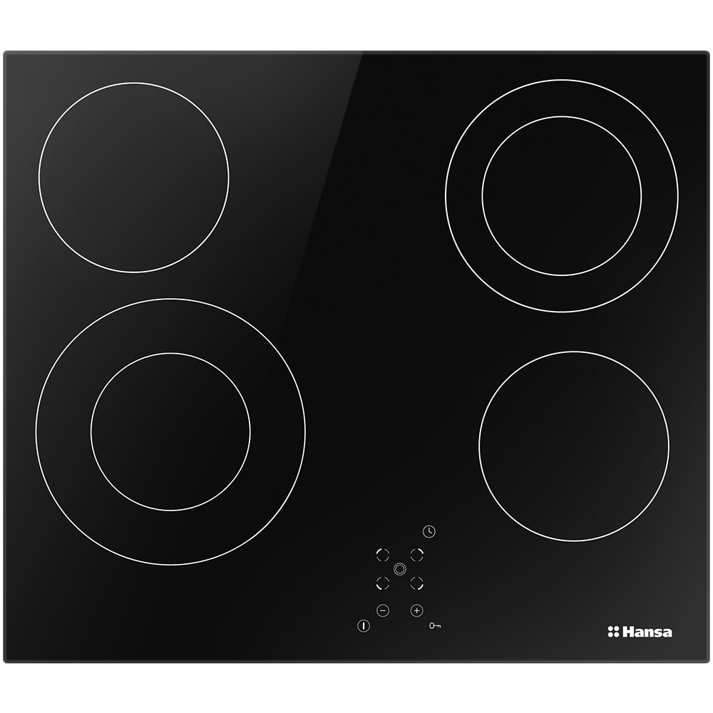 Plita incorporabila HANSA BHC66506, Vitroceramica, 4 arzatoare, Touch Control, negru