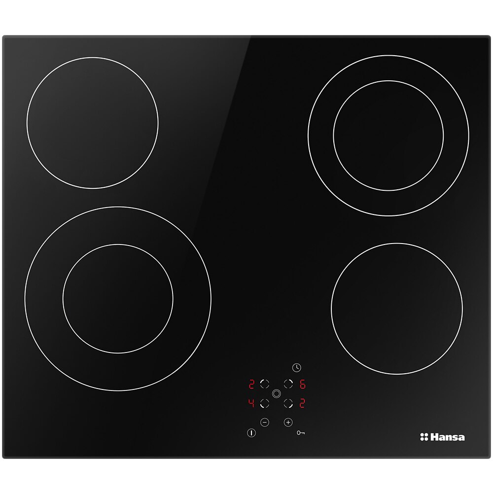 Plita incorporabila HANSA BHC66506, Vitroceramica, 4 arzatoare, Touch Control, negru
