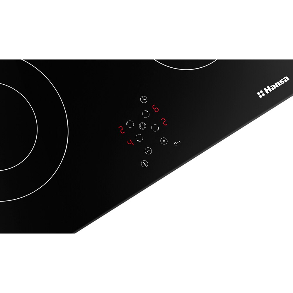 Plita incorporabila HANSA BHC66506, Vitroceramica, 4 arzatoare, Touch Control, negru