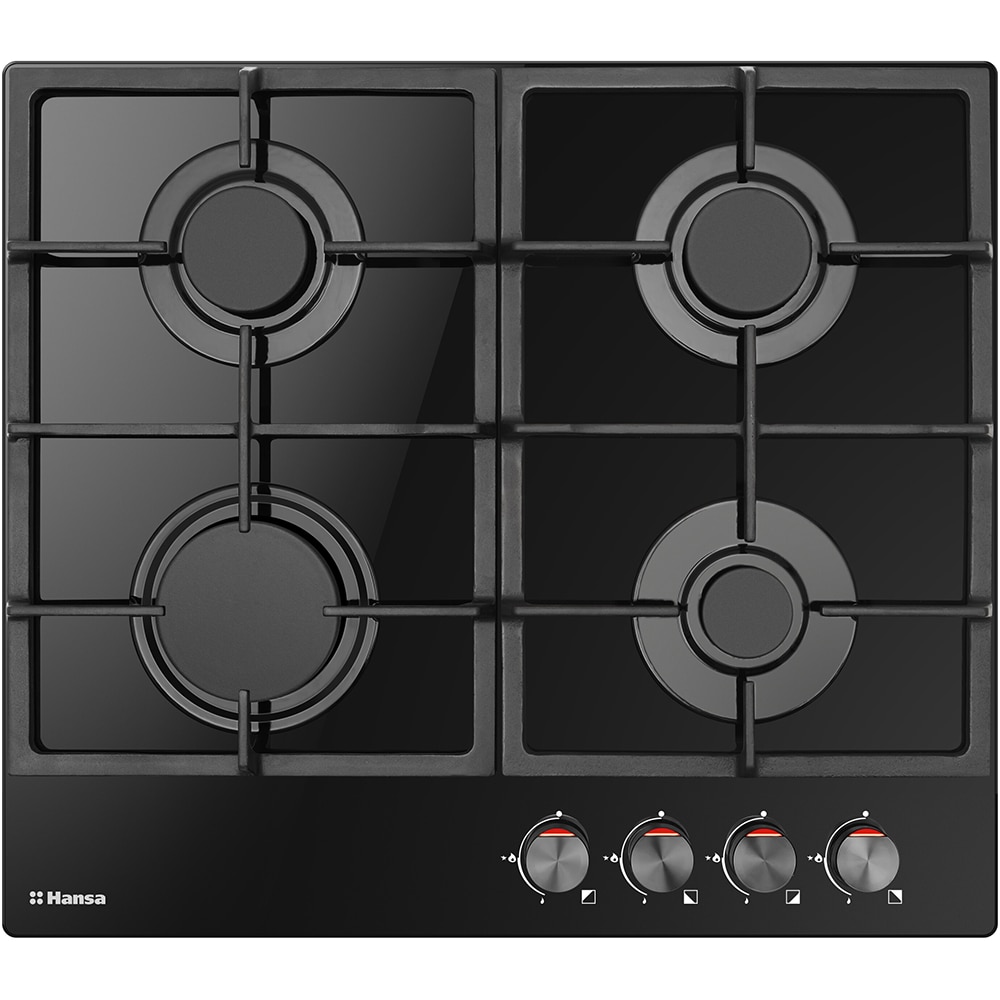 Plita incorporabila HANSA BHKS610503, Gaz, 4 arzatoare, negru